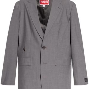 KENZO Grey Single Breasted Blazer