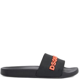 DSquared² Black Logo Slides for men