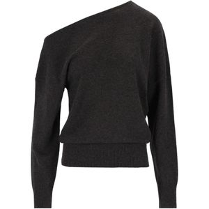 arch4 Black Wiki Asymmetric One-Shoulder Sweater