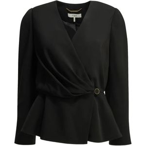 Chloé Black Draped Peplum Top