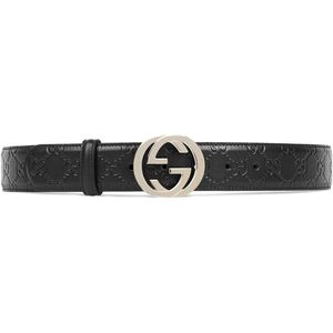 Cinturón de Piel Signature con Hebilla de G Gucci de color Negro