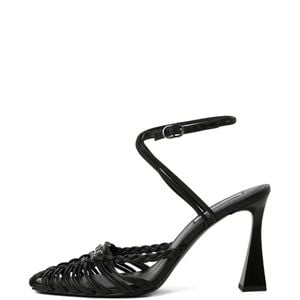 Karl Lagerfeld Black Debutante Leather Sandals