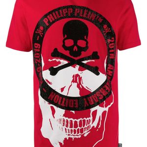 メンズ Philipp Plein 20th Anniversary Tシャツ レッド
