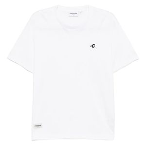 Chocoolate White Logo-Embroidered T-Shirt for men
