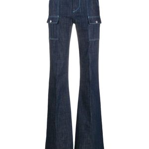 Chloé Jeans Met Opgestikte Zakken in het Blauw