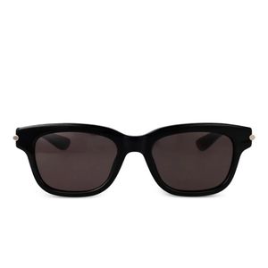 McQueen Black Rectangle-Frame Sunglasses