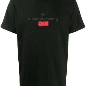 メンズ Alexander Wang ロゴ Tシャツ ブラック