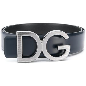 Leather Belt With Dg Logo Dolce & Gabbana de hombre de color Negro