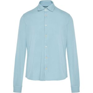 Fedeli Blue Steve Collared Shirt for men