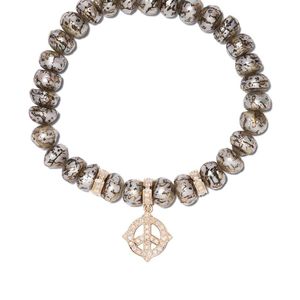Bracciale in oro 14kt con perle e diamanti di Loree Rodkin