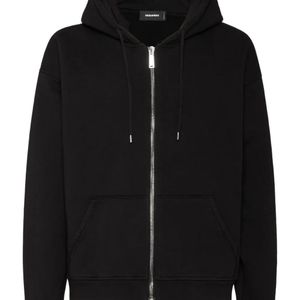 DSquared² Black Graphic-Print Hoodie for men