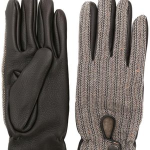 Lardini Handschuhe mit Fischgrätenmuster in Braun für Herren