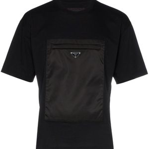 メンズ Prada ポケット Tシャツ ブラック
