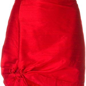 Minifalda con detalle de lazo Giorgio Armani de color Rojo