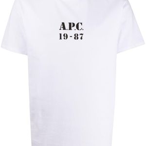 メンズ A.P.C. Georges ロゴ Tシャツ ホワイト