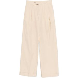 Briglia 1949 White Pleated Trousers