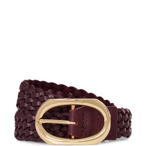 Anine Bing Brown Signature Link Belt Braided