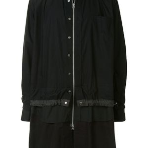 メンズ Sacai レイヤード シャツジャケット ブラック