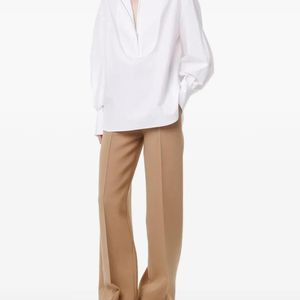 Another Tomorrow White Quarter-Zip Blouse