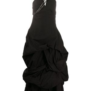 Yohji Yamamoto シャーリング ドレス ブラック