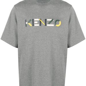 メンズ KENZO ロゴ Tシャツ グレー