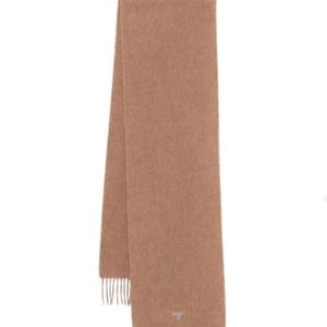 Barbour Brown Plain Lambswool Scarf