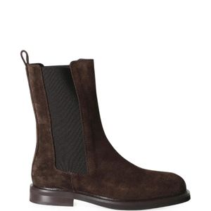 Poeve Brown Suede Chelsea Boots
