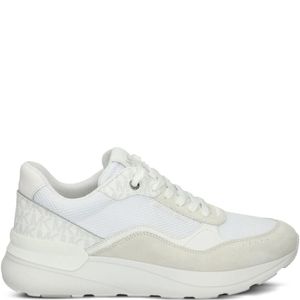 Michael Kors White Logo-Pattern Mesh Sneakers for men