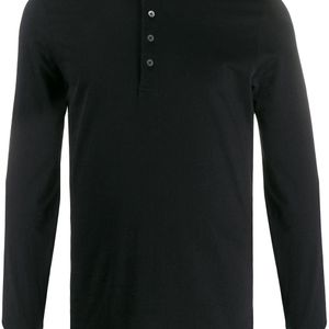 メンズ Tom Ford ボタン ロングtシャツ ブラック