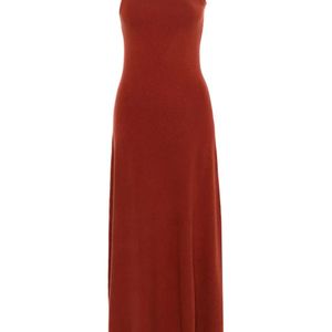 Extreme Cashmere Red Robe Longue Une Épaule