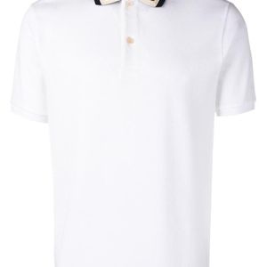 Gucci Poloshirt mit Web in Weiß für Herren