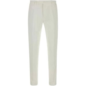 PT Torino White Belt-Loops Trousers for men
