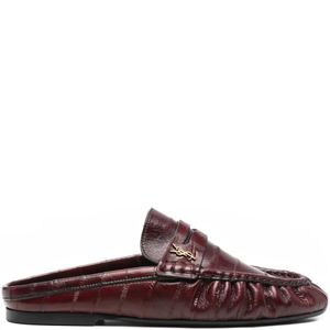 Saint Laurent Brown Le Loafer Round-Toe Mules