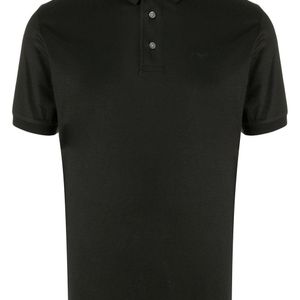 メンズ Emporio Armani ロゴ ポロシャツ ブラック