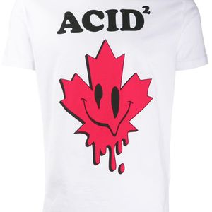 メンズ DSquared² Acid プリント Tシャツ ホワイト