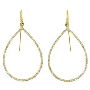 Irene Neuwirth Metallic Gold Pear Shape Earrings