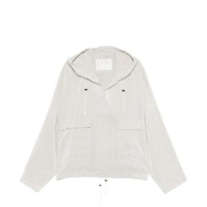 Camiel Fortgens White Hooded Striped Jacket