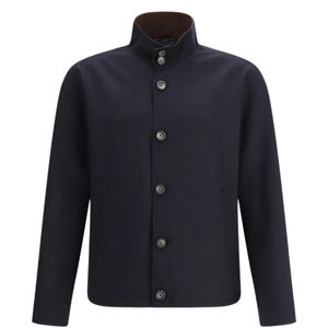 Herno Blue Veste Boutonnée À Col Montant for men