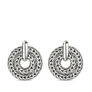 John Hardy White Sterling Icon Link Earrings