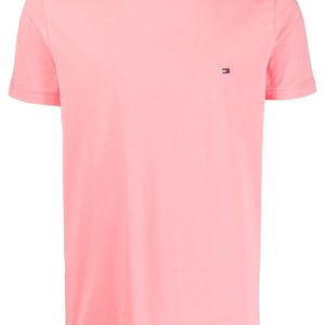 メンズ Tommy Hilfiger ロゴ Tシャツ ピンク