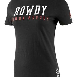 Reebok Black Rhonda Rousey Graphic-Print T-Shirt