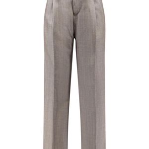PT Torino Grey Buttoned Logo Trousers for men