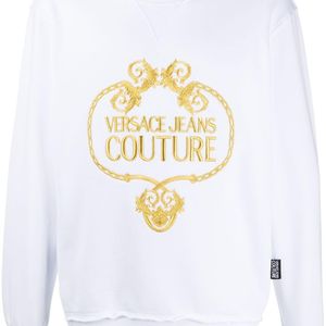 メンズ Versace Jeans ロゴ スウェットシャツ ホワイト