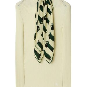 Burberry Natural Scarf-Detailed Knit Jumper