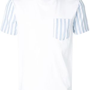 メンズ AMI ストライプディテール Tシャツ ホワイト