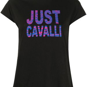 Just Cavalli ゼブラプリント Tシャツ ブラック
