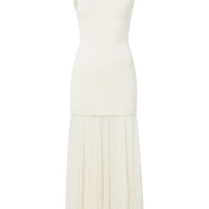 Proenza Schouler White Niki Pleated Maxi Dress
