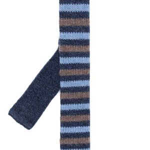 Cravate rayée en maille N.Peal Cashmere pour homme en coloris Bleu