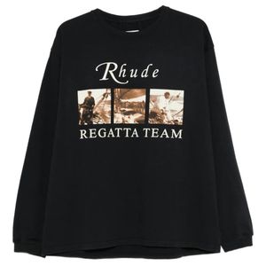 Rhude Black Usvi Regatta Tour Ls T-Shirt for men