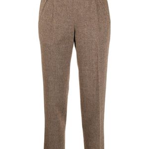 Pantalones de tweed de talle alto Maison Margiela de color Marrón